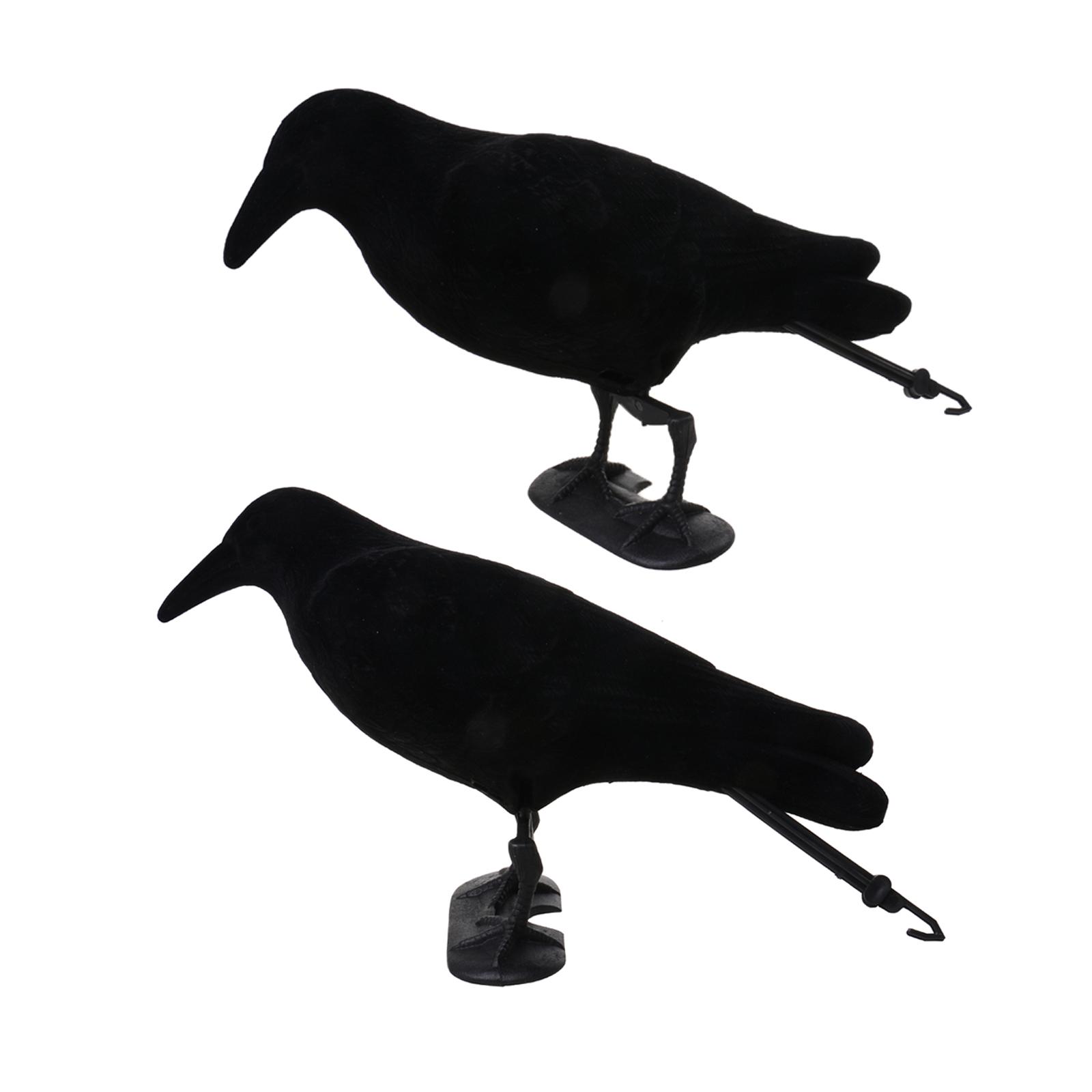 Hunting And Outdoor Supplies - Krähenattrappe Tierfalle Beflockter Simulationsvogel Jagdgerät für