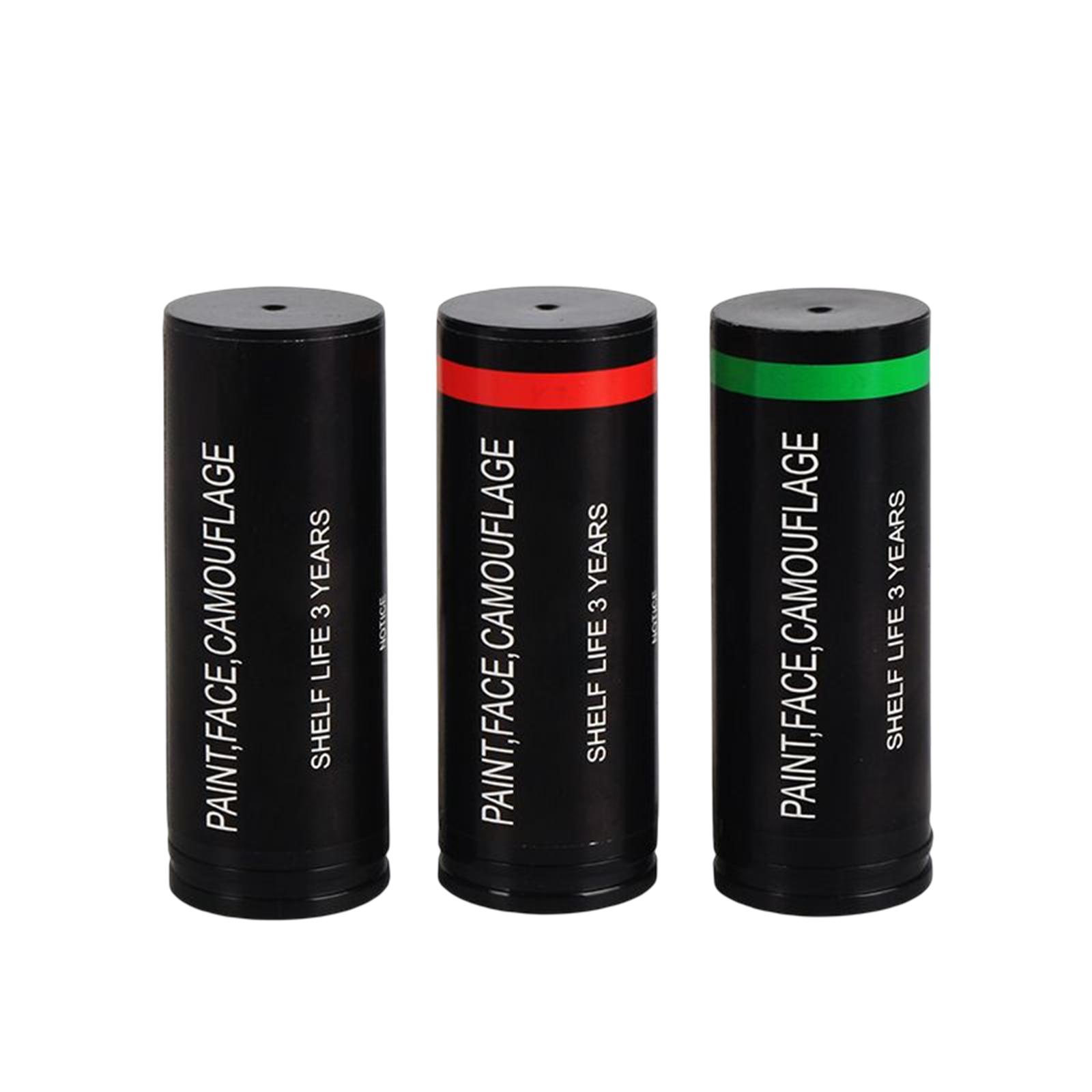 Camo Face Paint - 3x Rot-Schwarzes Tarnfarben-Set für Gesicht und