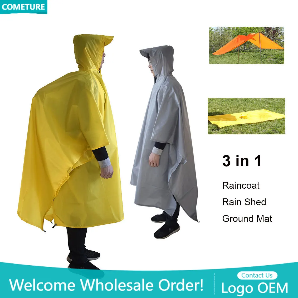 Regenmantel 3-in-1-Wanderponch – Hunting And Outdoor Supplies Bewertung und Preis