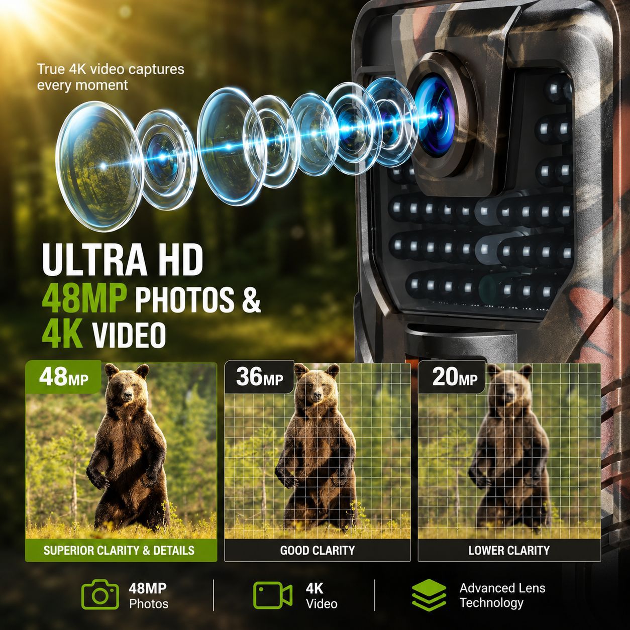 4K Outdoor WLAN-Jagdkamera mit – Outdoor Hunting Camera Wireless Bewertung und Preis