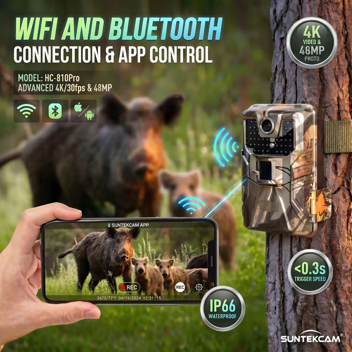 4K Outdoor WLAN-Jagdkamera mit – Outdoor Hunting Camera Wireless Bewertung und Preis